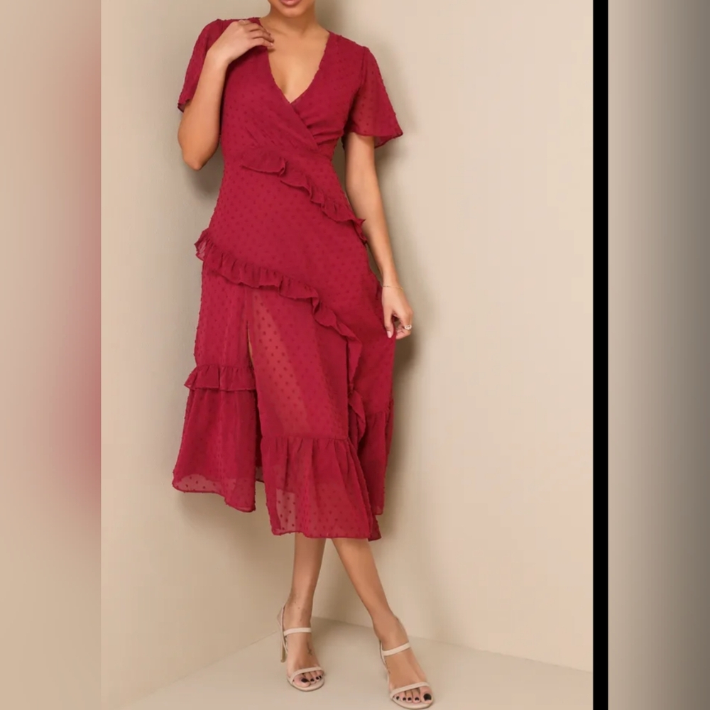 LULUS next to you PLUM Dress New with Tags
